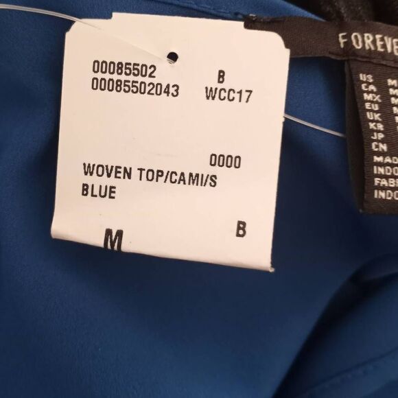 FOREVER 21 BLUE RUFFLE CAMI SZ.M NWT - Picture 7 of 8